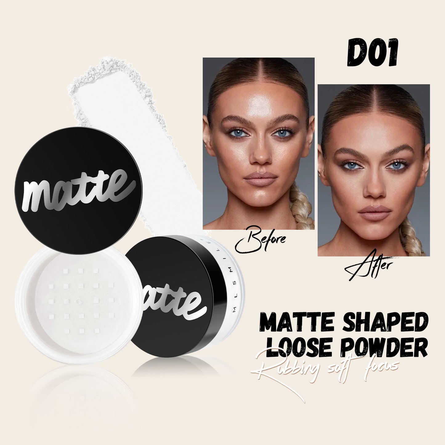 Light Fog Concealer Powder Delicate Waterproof Sweat-proof Long Lasting Oil