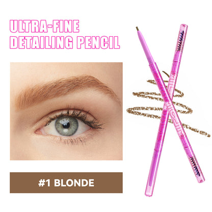4-color Double-headed Eyebrow Pencil Waterproof And Sweat-proof Long-lasting