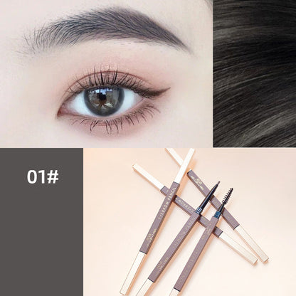 Super Fine Double Head Eyebrow Pencil Automatic Rotation Sketch Waterproof And Non Smudging