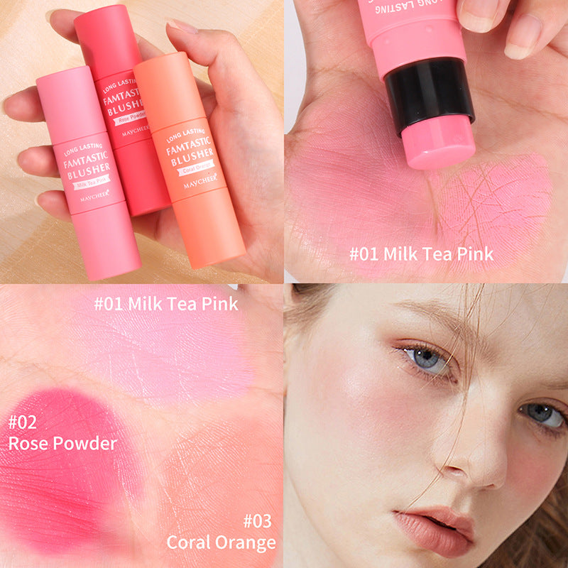 Two-in-one Blush Stick Portable Thin And Glittering Special