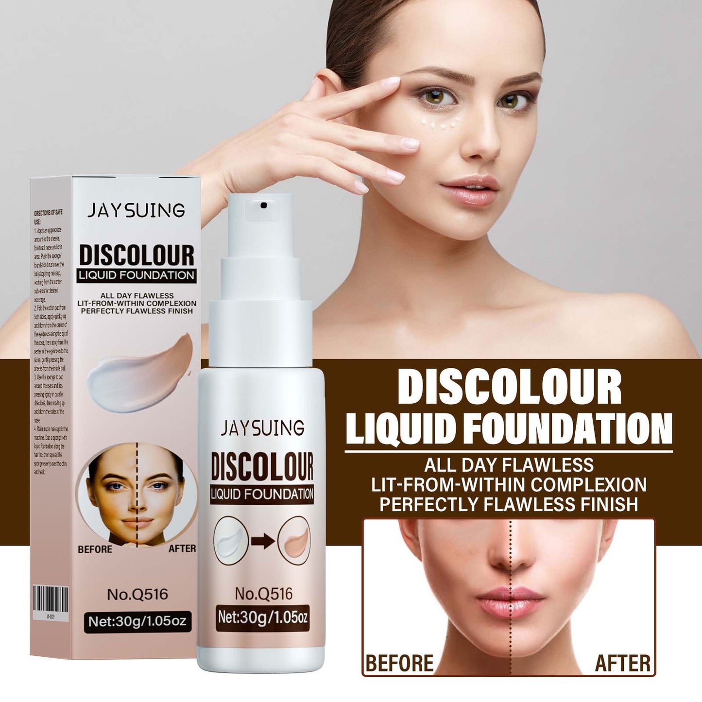 Temperature Change Liquid Foundation Brightening Portable