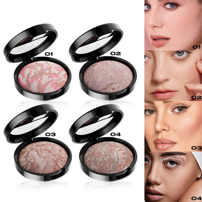4-color Pork Belly Baked Powder Foundation Powder Fine Silky Improve Skin Color