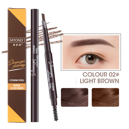 Triangular Double Head Auto-rotating Eyebrow Pencil