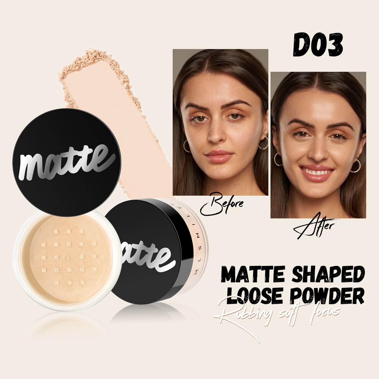 Light Fog Concealer Powder Delicate Waterproof Sweat-proof Long Lasting Oil