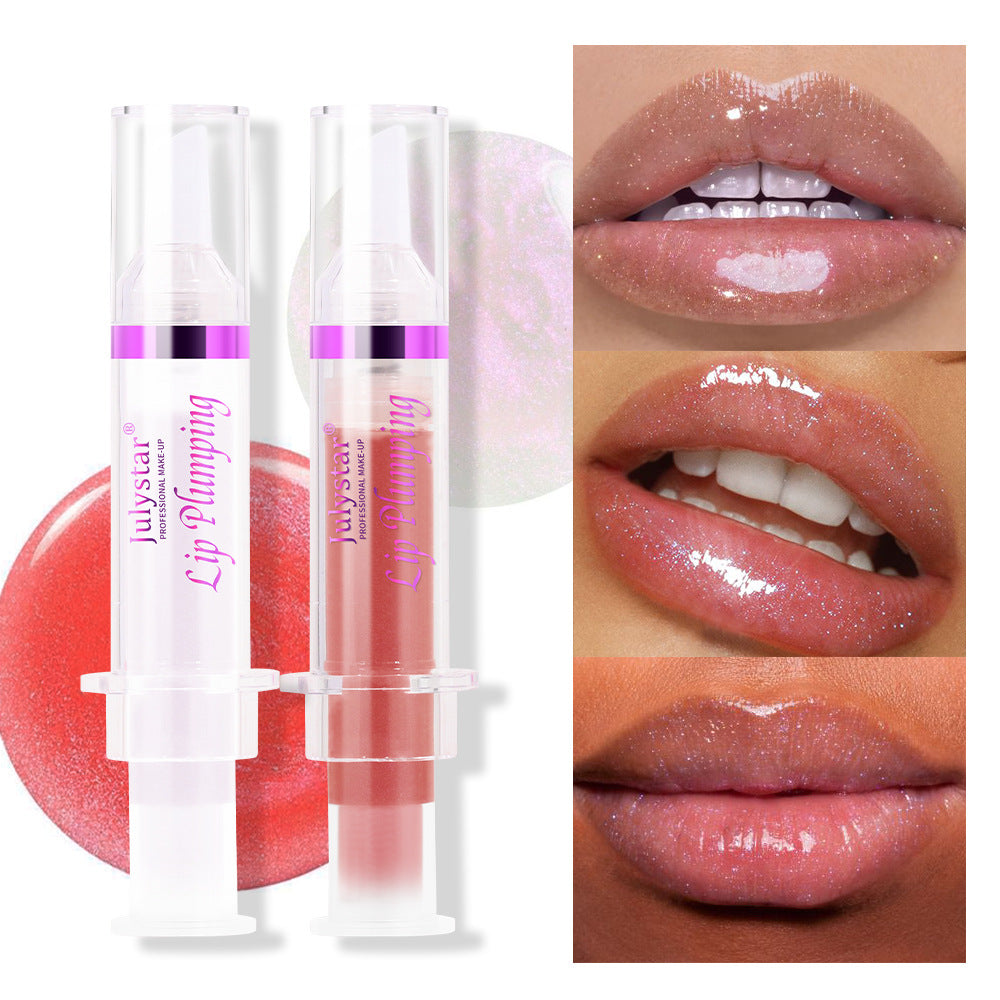 Gloss hydratant longue tenue Pearl, nourrissant et illuminateur, sans taches d'eau, pour des lèvres légères et pulpeuses.