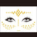 Red Gold Star Pattern Clavicle Tattoo Sticker Long Lasting Waterproof