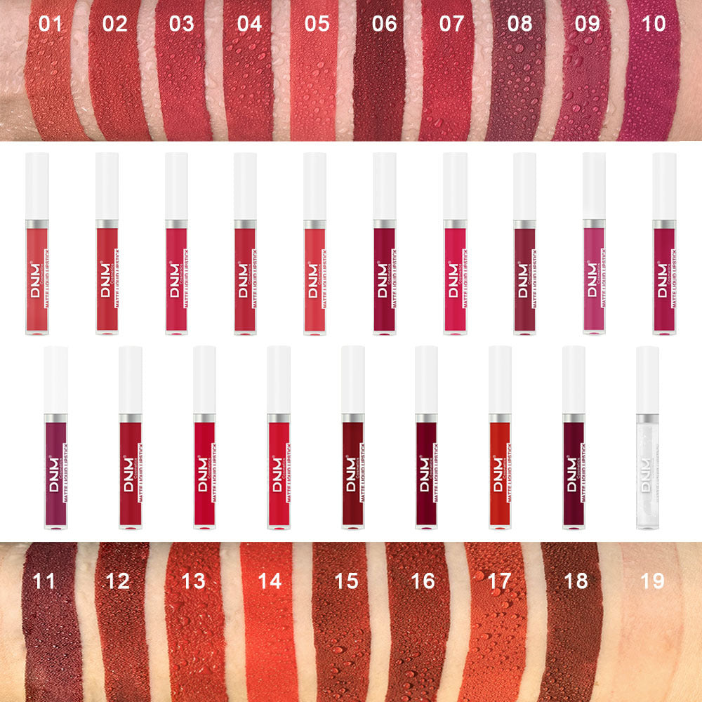 19-color Matte Lip Gloss Waterproof Long-lasting Long Lasting And Does Not Fade Lip Lacquer