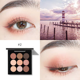 Nine-color Eyeshadow Palette Ins Pumpkin Red Brown Dirty Orange Powder