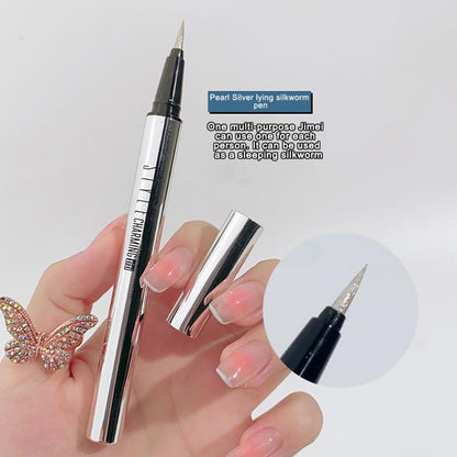 Waterproof And Sweat-proof Soft Brush Tip Pearlescent Liquid Eyeliner Pen