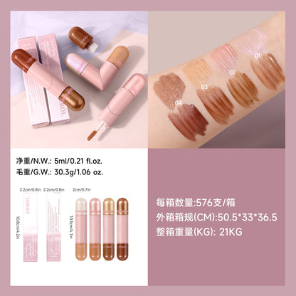 Double-headed Face Lift Cream Foldable Tube Body Two-color Combination Base