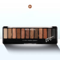 12 Color Earth Tone Brown Eye Shadow Plate
