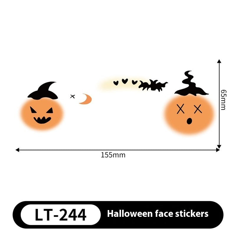 Halloween Makeup Stickers Dress Up Cute Painted