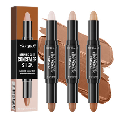 Double-headed Highlight Contour Stick Dual-purpose Stereo Highlighting Stick