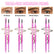 4-color Double-headed Eyebrow Pencil Waterproof And Sweat-proof Long-lasting