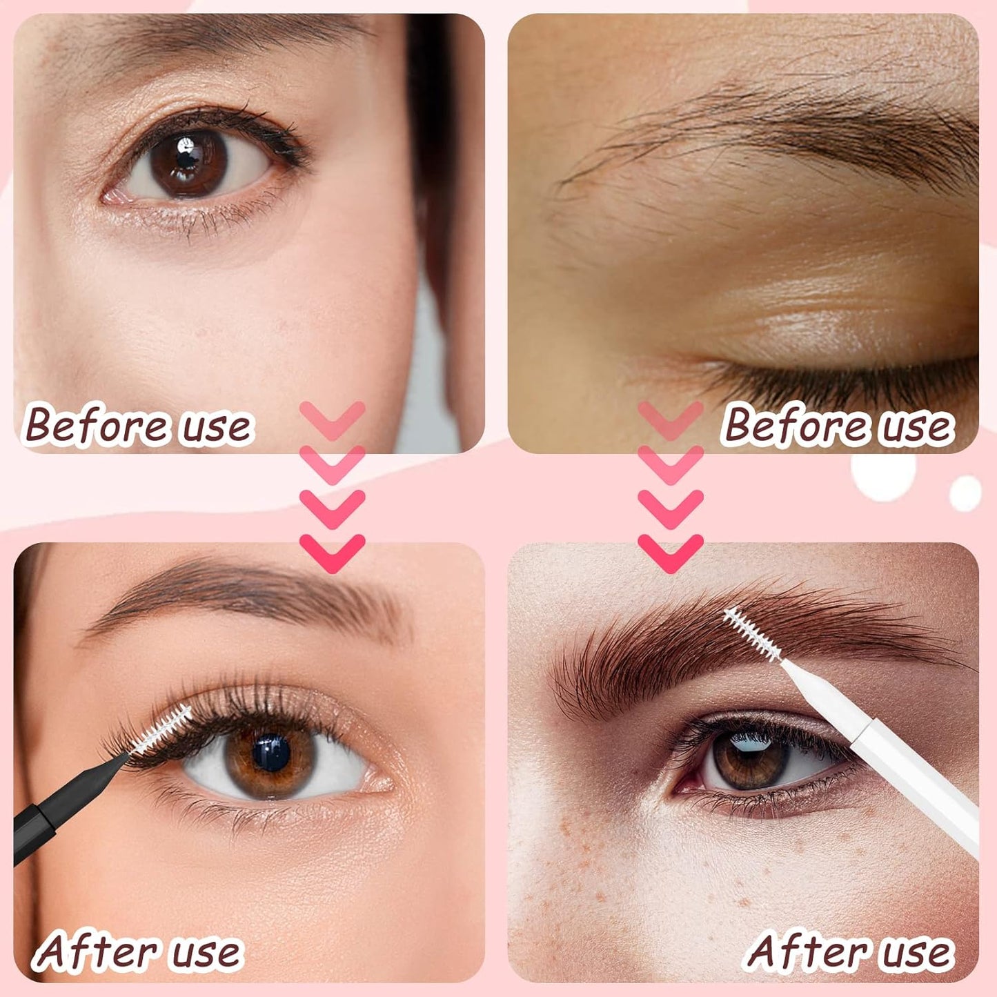 20 50 80 Pcs Micro Eyebrow & Lash Brush Set With Caps. Multifunctional For Brow Lamination, Extensions & Makeup. Includes Spoolies & Angled Brushes In 5 Colors. Ideal For Pros, Beginners & Travel