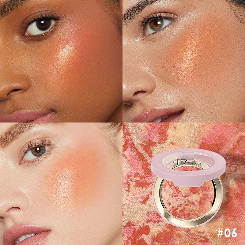 Mixed Blusher Highlight 2-in-1 Long-lasting Natural Waterproof Repair