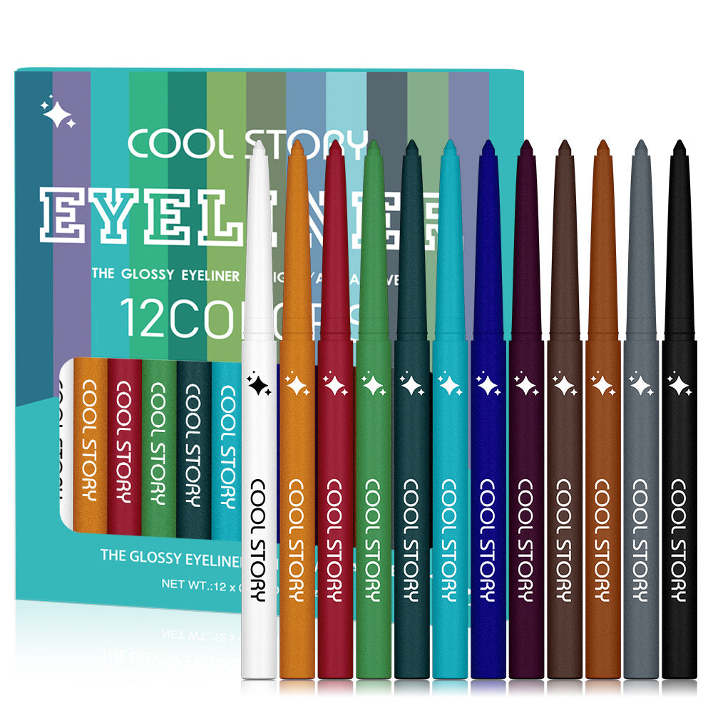 12-color Pearlescent Eyeliner Metallic