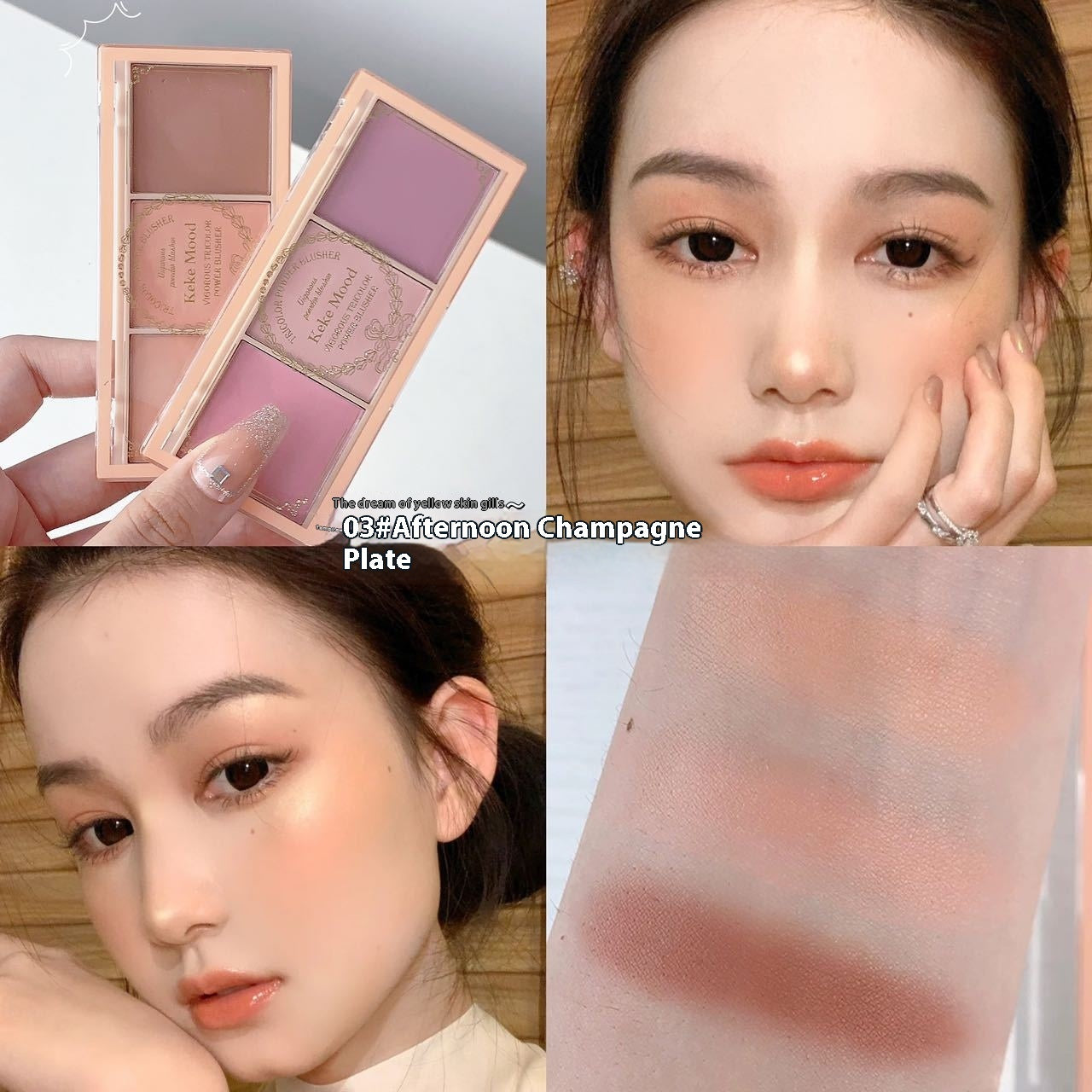 Afternoon Blusher Plate Natural Matte Long-lasting Rouge Student Makeup