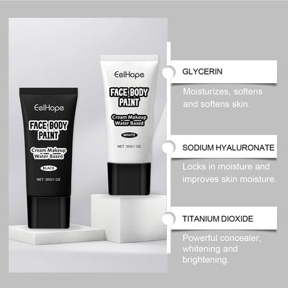 Black And White Foundation Painted Cream