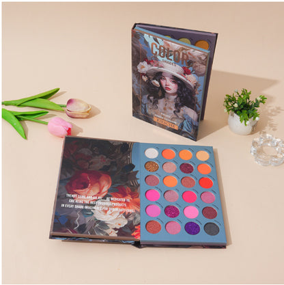 Book Eye Shadow Makeup High Gloss Powder Blusher Suit Lasting