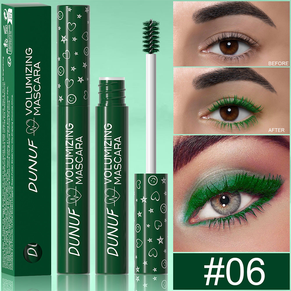 Long Lasting Waterproof Thick Long Curling Color Mascara