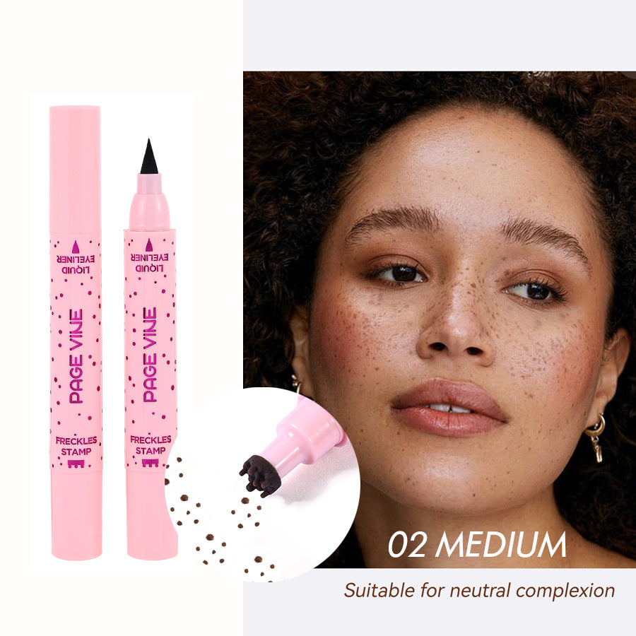 Natural Freckle Pen Double-headed Eyeliner Long-lasting Easy To Color Makeup