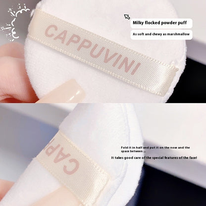 Women's Cappuvini Velvet Mist Exquisite Non-stick Matte Finish Clear Makeup Finish Face Powder