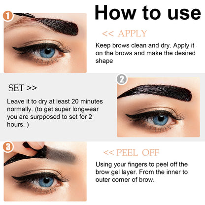 Durable Waterproof And Sweatproof Tear And Pull Eyebrow Cream
