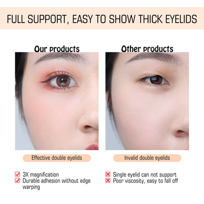 Jaysuing Double Eyelid Stickers Glue-free Immediately Stick To Water Seamless Invisible