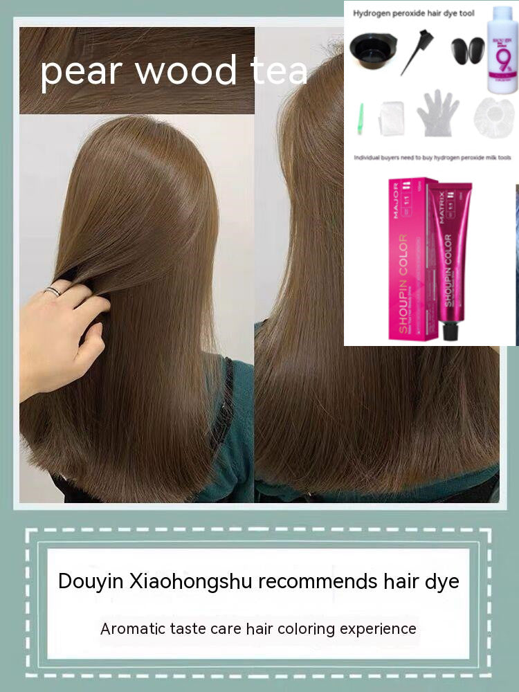 Ammonia-free Hair Color Paste Monochrome Paste Cover White Hair Multi-segment Color One-step Black Tea Gray Blue Black Hair Dye