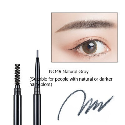 Fine Core Automatic Double Head Eyebrow Pencil With Brush