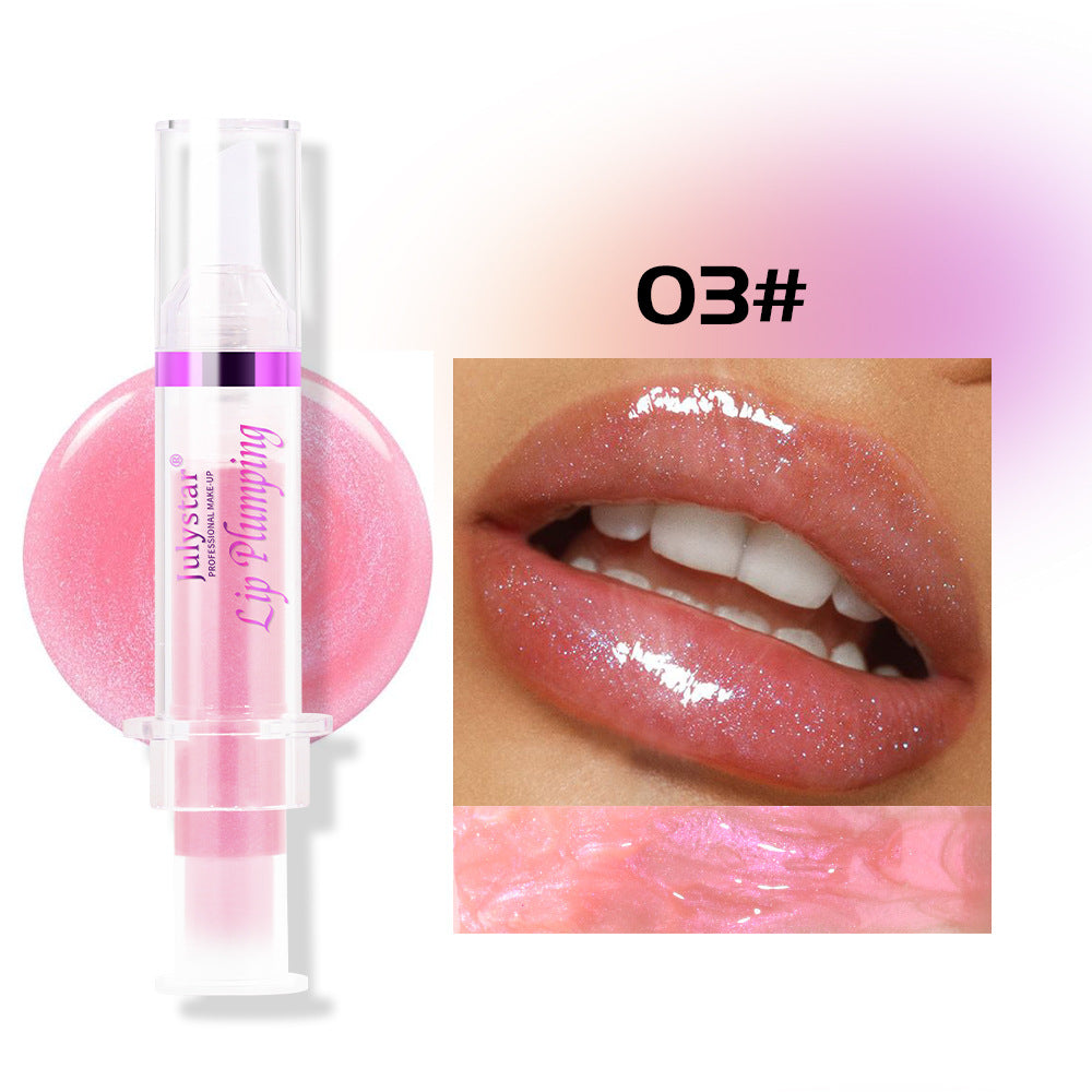 Gloss hydratant longue tenue Pearl, nourrissant et illuminateur, sans taches d'eau, pour des lèvres légères et pulpeuses.