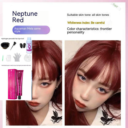 Ammonia-free Hair Color Paste Monochrome Paste Cover White Hair Multi-segment Color One-step Black Tea Gray Blue Black Hair Dye