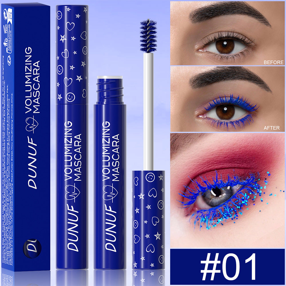 Long Lasting Waterproof Thick Long Curling Color Mascara