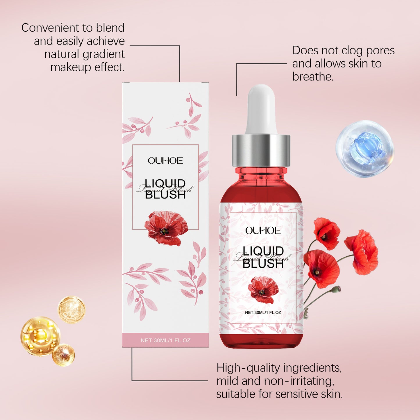 Blush Care Solution Facial Natural Rosy Color Rendering