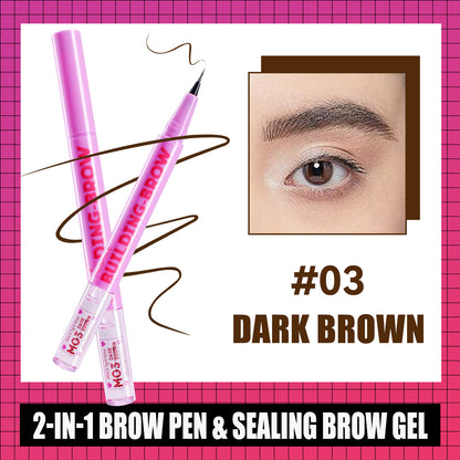 Two-in-one Double-headed Shaping Water Eyebrow Pencil Liquid Ultra-fine Three-dimensional