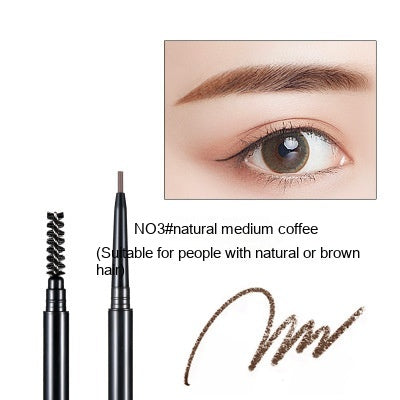 Fine Core Automatic Double Head Eyebrow Pencil With Brush