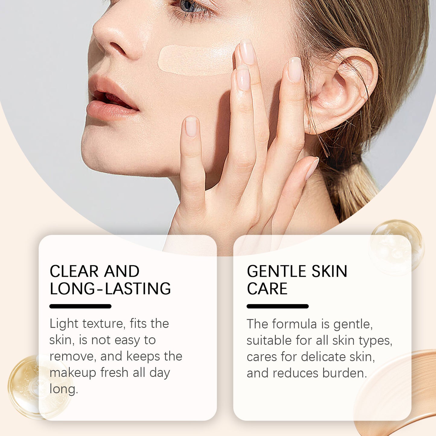 Concealer Moisturizing Lightweight Natural Brightening Mild Ingredients Longwear Foundation