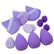 Solid Color Cosmetic Egg 12-piece Mini Thumb Puff