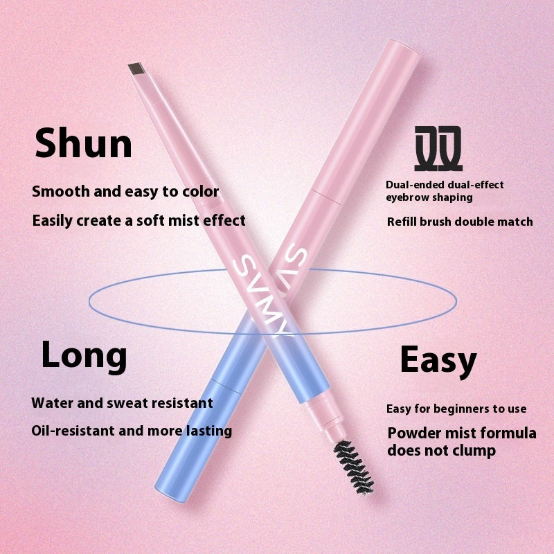 Small Triangle Eyebrow Pencil Not Smudge Double-headed Novice