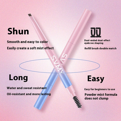 Small Triangle Eyebrow Pencil Not Smudge Double-headed Novice