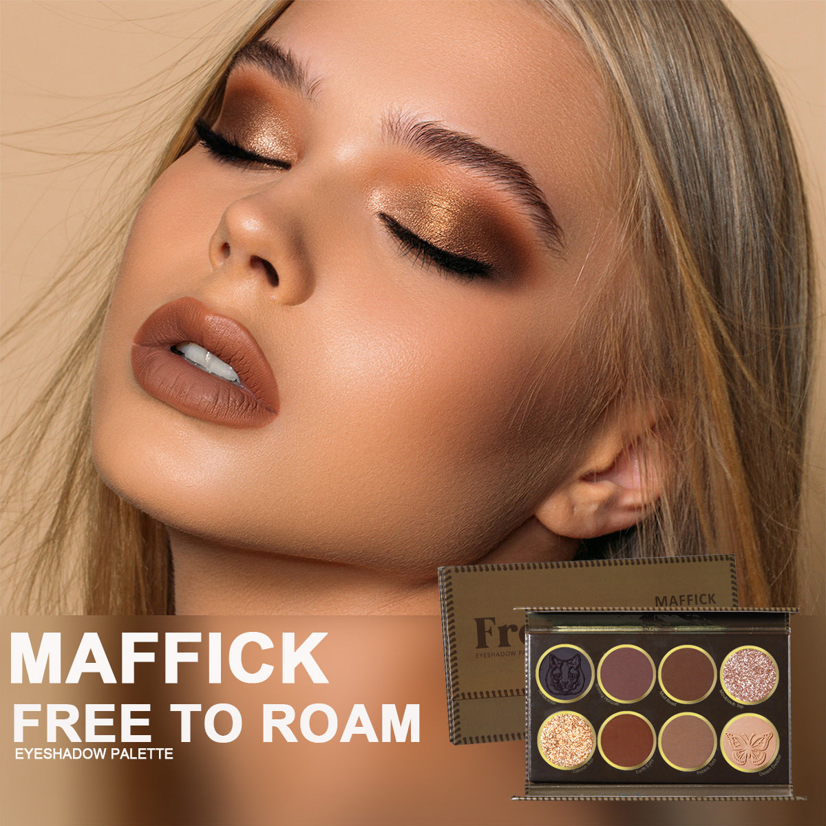 Makeup Free Roaming 8 Colors Eye Shadow Plate Matte