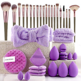 40-Piece Makeup Tool Set With Beauty Blender Soft Sponge Puffs