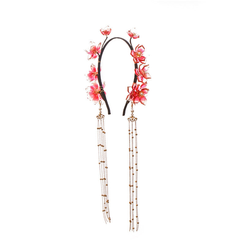 Hanfu Hair Hoop Fairy Versatile Glass Headwear Going Out Net Red Retro  Accessories