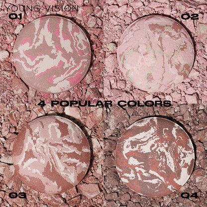 4-color Pork Belly Baked Powder Foundation Powder Fine Silky Improve Skin Color