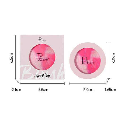 Mixed Blusher Highlight 2-in-1 Long-lasting Natural Waterproof Repair