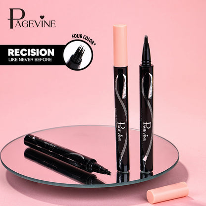 Four-fork Eyebrow Pencil Waterproof And Sweatproof Long Lasting Non Smudge Distinct Look