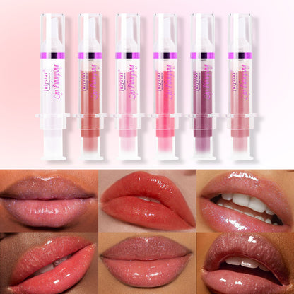 Gloss hydratant longue tenue Pearl, nourrissant et illuminateur, sans taches d'eau, pour des lèvres légères et pulpeuses.
