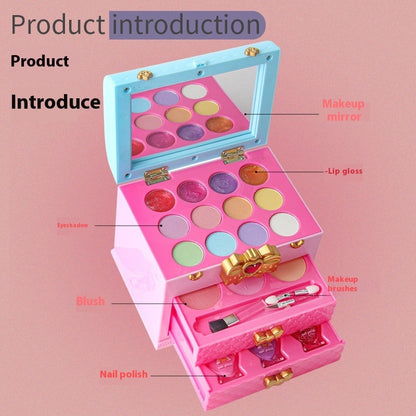 Children's Cosmetics Suit Girls' Cosmetics Pouch Toys Play House Portable Box Bags