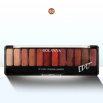 12 Color Earth Tone Brown Eye Shadow Plate